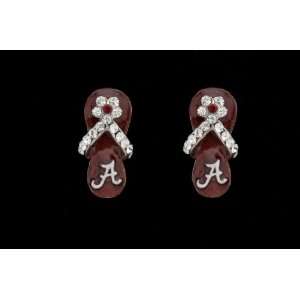  Unviersity of Alabama Crimson Tide Red Flip Flop Earring Jewelry