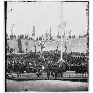  Civil War Reprint Charleston, South Carolina. Flag raising 