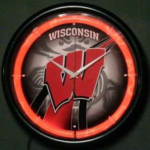 Wisconsin Badgers Plasma Wall Clock:  Sports & Outdoors