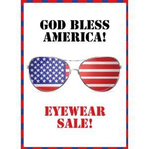  God Bless America Eyewear Sale Sign