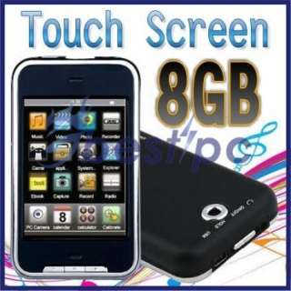 New 8GB 2.8 Touch Screen MP3 MP4 Player Fashion FM Digital Camera 