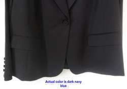   24W wool Blazer jacket lycra lined career wear to work 3X 4X 26 Navy