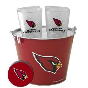   Brands Arizona Cardinals Bucket and Pint Glass Set: Sports & Outdoors