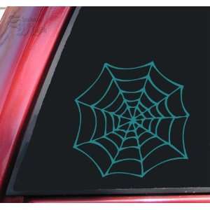 Spider Web Vinyl Decal Sticker   Teal