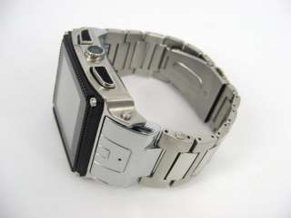   Stainless Steel Watch MP3 MP4 Mobile Cell Phone W818 Silver  