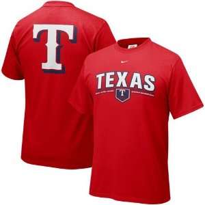 Nike Texas Rangers Red Arched Date T shirt  Sports 
