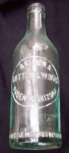 Old Arizona Embossed Soda Bottle  
