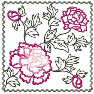 Peony Flowers 14 Machine embroidery designs set  
