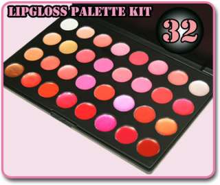 32 Color Makeup Lip Gloss Palette Kit Lipstick Lips Set  