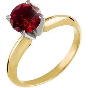   Gold Ring with Fancy Deep Red Diamond 1/2 carat Princess cut Jewelry