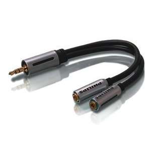  Headphone Splitter Gold Cable Ends Molded Connectors Pvc 