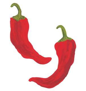 Chili Peppers 25 Red Rojo Pepper Wall Stickers Wallies Chillies 