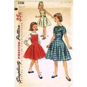   Pattern Girls Princess Jumper & Dress Size 12: Arts, Crafts & Sewing