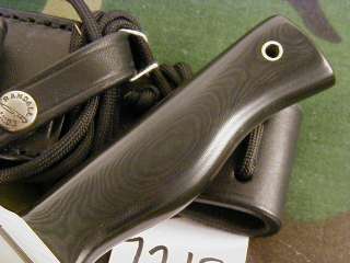 micarta handle in border patrol shape and black c style sheath call 
