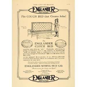  1920 Ad Englander Spring Bed Couch Bed Furniture Decor 