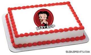 Betty Boop Birthday Edible Image Icing Cake Topper  
