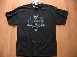 Pittsburgh Penguins Hockey 1967 T Shirt Black Old Time Hockey Youth XL 