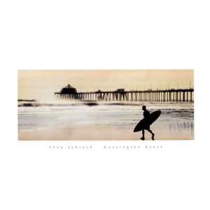    Surfer at Huntington Beach by Thea Schrack 24x12