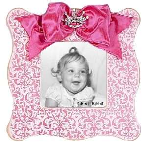   : Rosebud Jubilee Picture Frame in Rose with Silver Crown Jewel: Baby