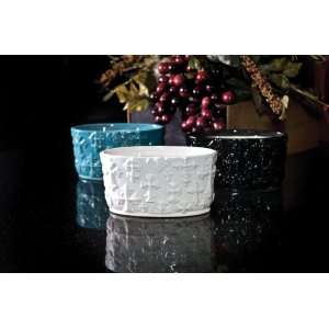  CANDLE OVAL W/ CROSSES(TURQ/WHT/BLK) (3 PC ASST)INDIV 