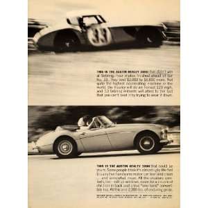   Ad Austin Healey 3000 Racing Sebring British Motor   Original Print Ad