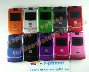 Motorola RAZR V3 Mobile Cell Phone GSM Quadband Unlocked 10 Colors On 