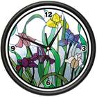 STAINED GLASS Wall Clock home kitchen bathroom decor