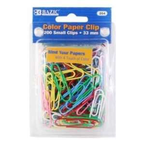    Bazic Small (33mm) Color Paper Clips Case Pack 72