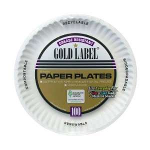  9 Coated Paper Plate in White