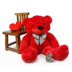   Super Soft & Huggable, Red Plush Teddy Bear, By Giant Teddy: Toys