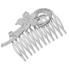 JewelryWeb 3 Inch Silver Plated Fashion Hair Comb With Crystal Star