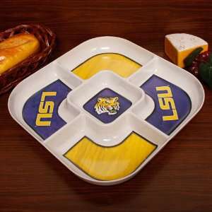   NCAA LSU Tigers EcoBamboo 5 Section Serving Tray