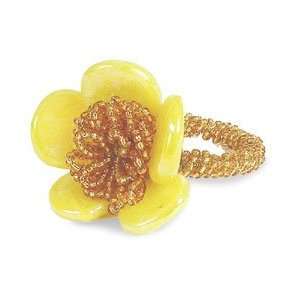  Design Imports Beaded Flower Napkin Ring