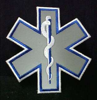 Reflective Star of Life Emblem Patch EMT EMS NWT 7 x7  