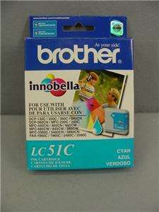 Brother LC51C Cyan Ink Cartridge   Genuine  