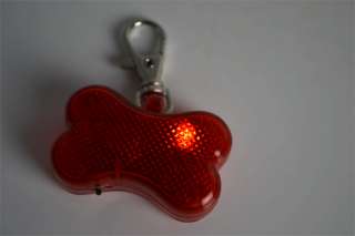 Red Pet Dog Cat Safety LED Flash Blink Light Tag Collar  