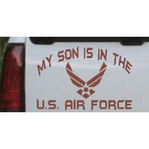 Brown 10in X 14.7in    My Son Is In The U.S. Air Force Decal Military 