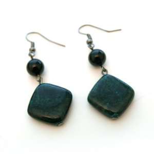  Phoenix Stone and Black Agate Dangle Earrings Jewelry