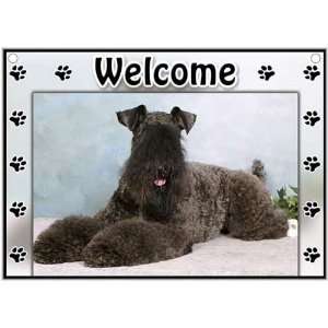  Kerry Blue Terrier Welcome Sign: Patio, Lawn & Garden