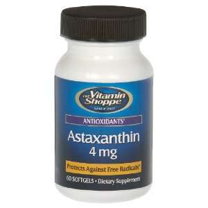  Vitamin Shoppe   Astaxanthin, 4 mg, 60 softgels Health 