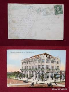 1912 Stamp Central National Bank of St Petersburg Florida Old VINTAGE 
