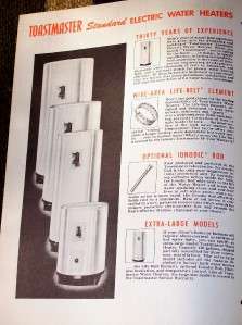 Vtg McGraw Electric Co Catalog Toastmaster Water Heater  