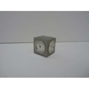   Desk Clock with Index and Temperature Clocks (Cube) 