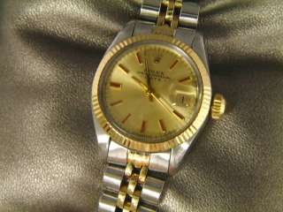 Ladies Rolex 14Kt Gold Stainless Watch Parts Repair  