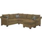   fabric upholstered sectional sofa with reversible chaise lounge