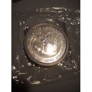  1992 Kookaburra 1 oz 999 Silver $ in case Australia 