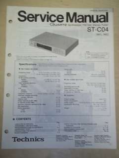 Technics Service/Repair Manual~ST C04 Stereo Tuner  