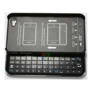 Wireless Bluetooth Slide out Keyboard Case for iPhone 4  