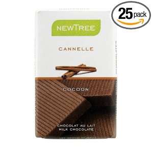 New Tree Cocoon Milk Chocolate, Cinnamon, 0.32 Ounce (Pack of 25)