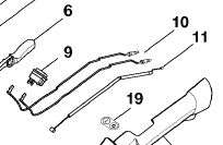 Throttle Cable 986224001, 308225003 Toro trimmer part  